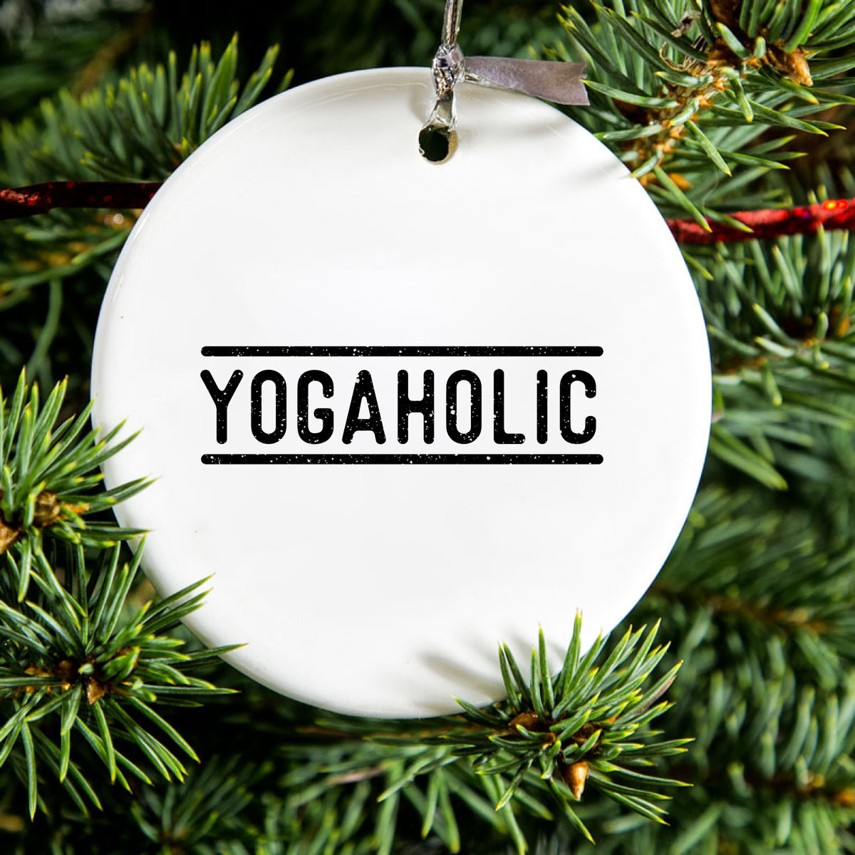 Yogaholic Yoga Ceramic Ornament, view 2