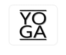 DistinctInk Custom Foam Rubber Mouse Pad - 1/4" Thick - Yoga Black Word Art