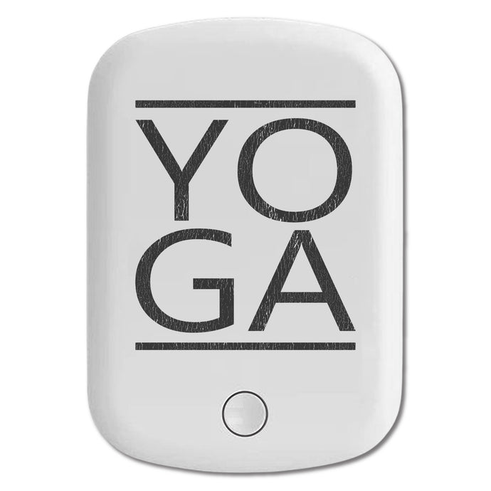 DistinctInk Magnetic Battery Pack, Wireless Portable Charger with USB-C Cable, Compatible with MagSafe iPhone 14 / 13 / 12 Series - Yoga Black Word Art