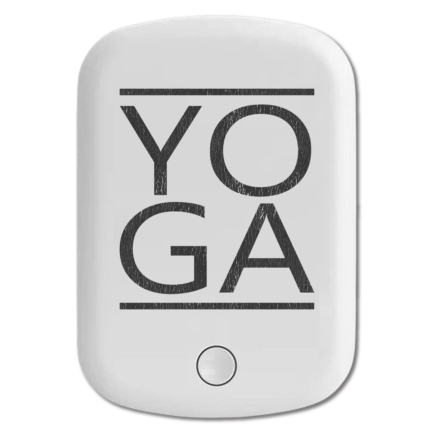 DistinctInk Magnetic Battery Pack, Wireless Portable Charger with USB-C Cable, Compatible with MagSafe iPhone 14 / 13 / 12 Series - Yoga Black Word Art