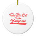 Take Me Out to the Ballgame Baseball Ceramic Ornament