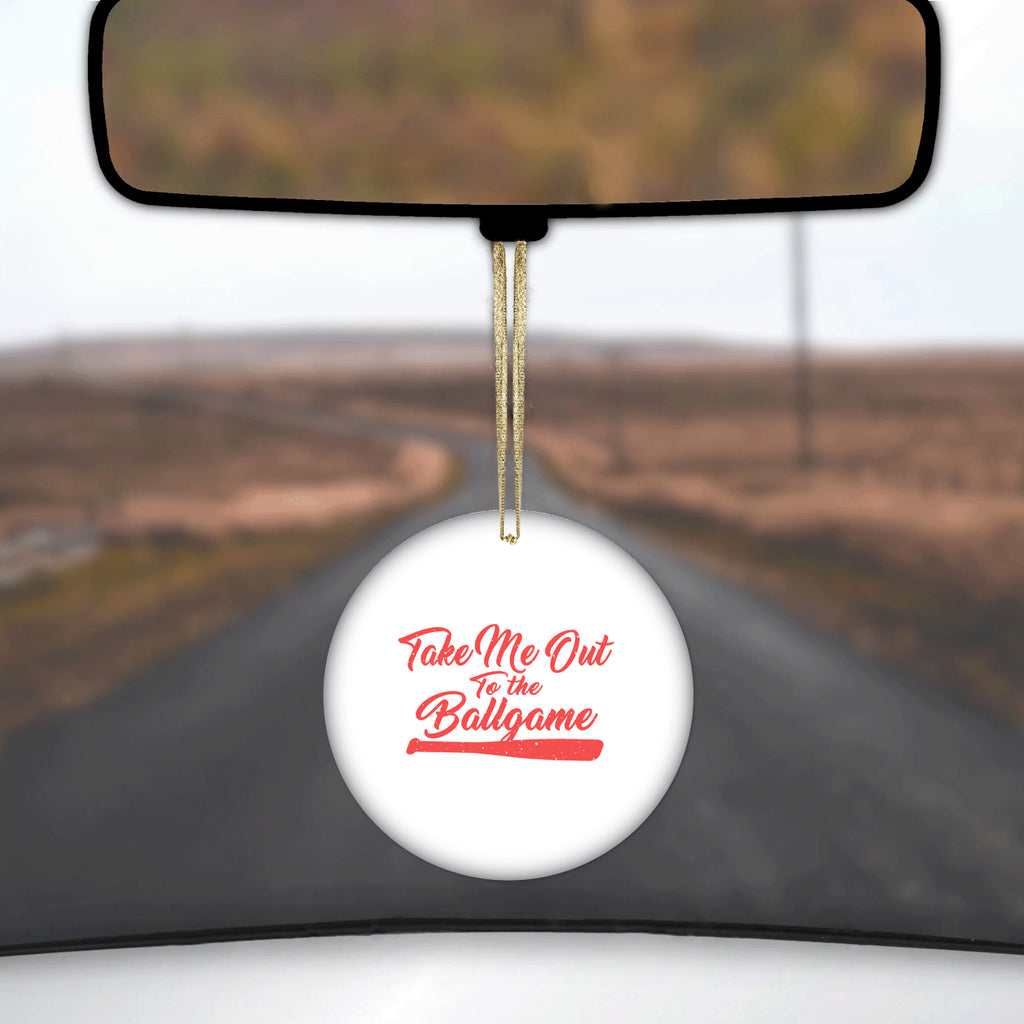 Take Me Out to the Ballgame Baseball Ceramic Ornament, view 3