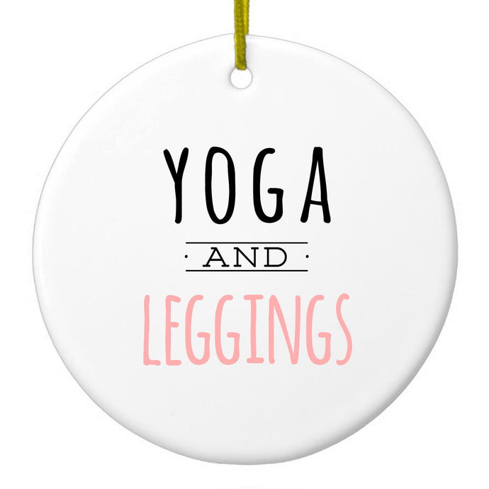 Yoga and Leggings Ceramic Ornament