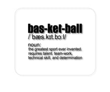 DistinctInk Custom Foam Rubber Mouse Pad - 1/4" Thick - Basketball Definition Greatest Sport