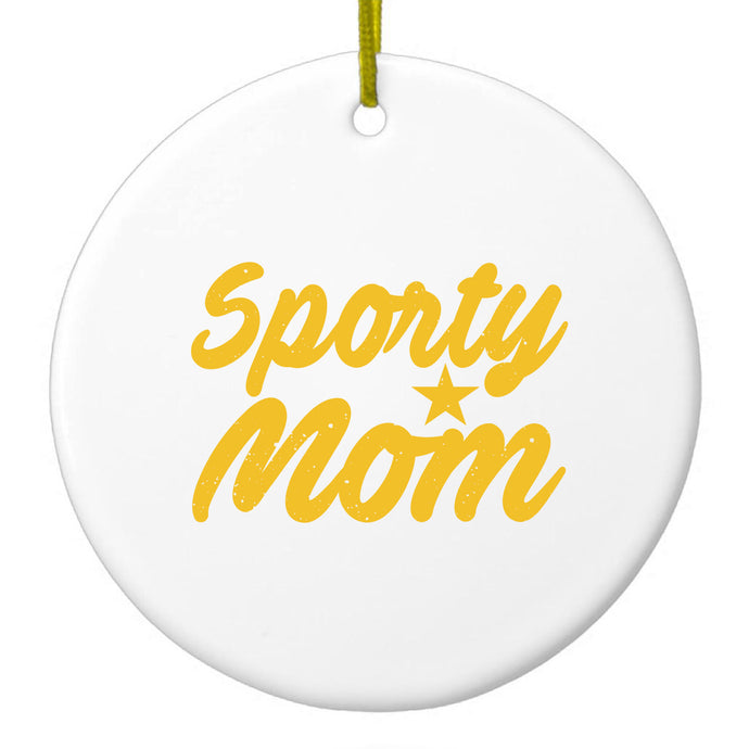 Sporty Mom Ceramic Ornament
