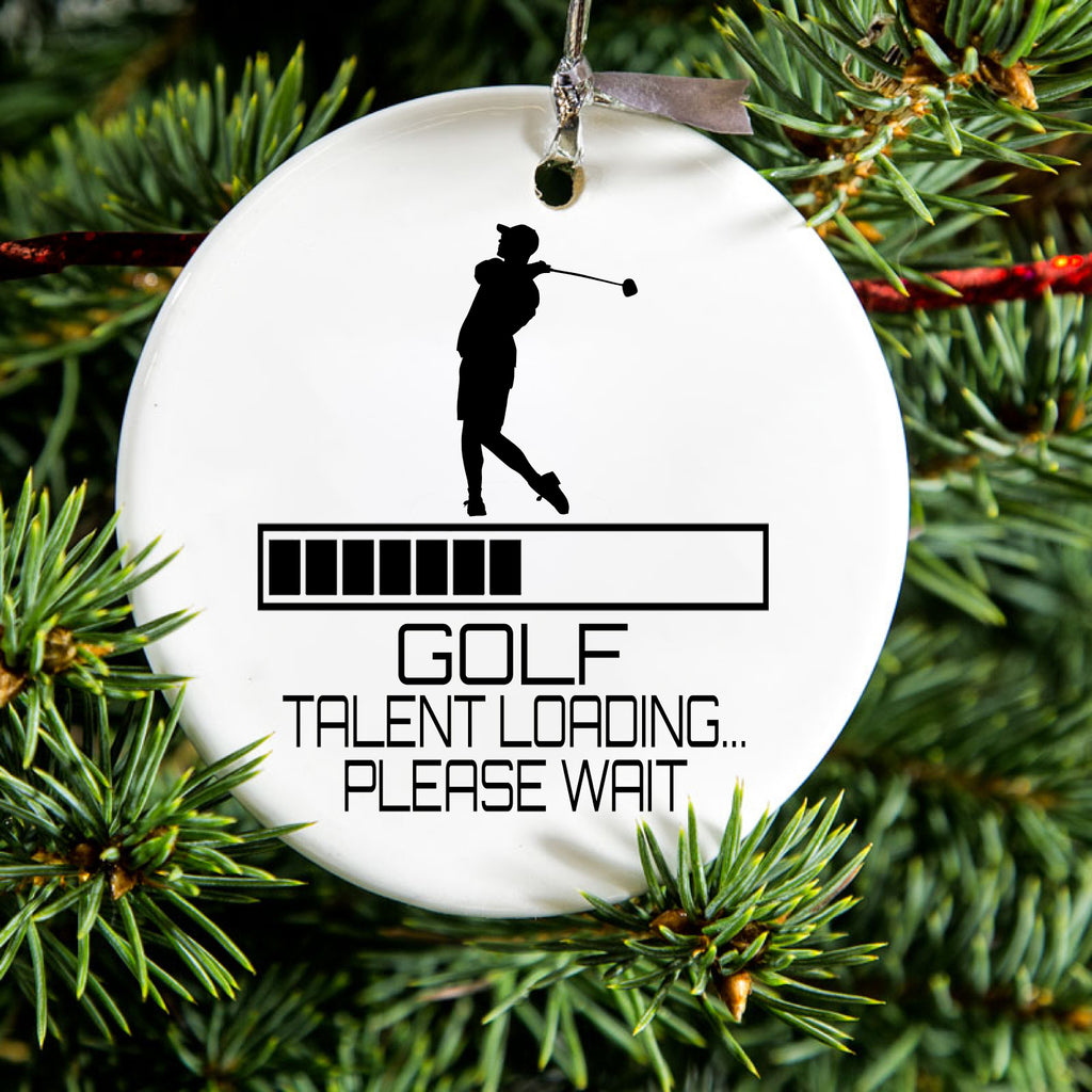 Golf Talent Loading Please Wait Ceramic Ornament, view 2