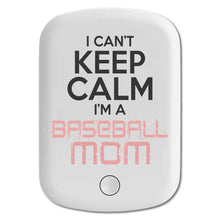 DistinctInk Magnetic Battery Pack, Wireless Portable Charger with USB-C Cable, Compatible with MagSafe iPhone 14 / 13 / 12 Series - Can't Keep Calm I'm a Baseball mom
