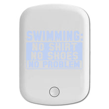 DistinctInk Magnetic Battery Pack, Wireless Portable Charger with USB-C Cable, Compatible with MagSafe iPhone 14 / 13 / 12 Series - Swimming No Shirt No Shoes No Problem