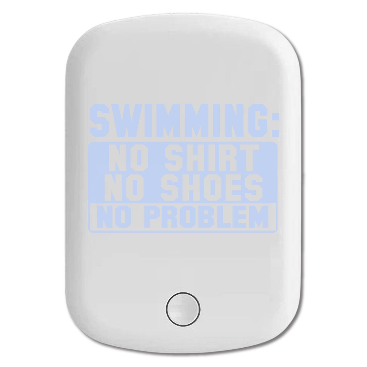 DistinctInk Magnetic Battery Pack, Wireless Portable Charger with USB-C Cable, Compatible with MagSafe iPhone 14 / 13 / 12 Series - Swimming No Shirt No Shoes No Problem