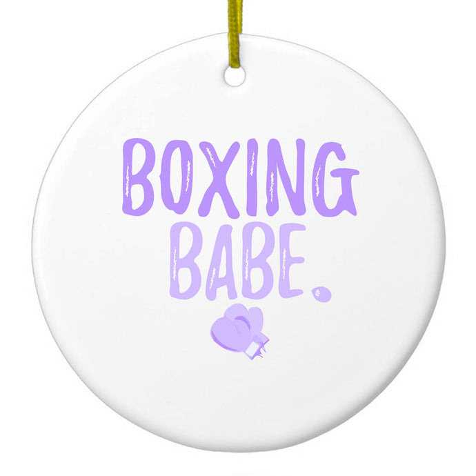Boxing Babe Ceramic Ornament