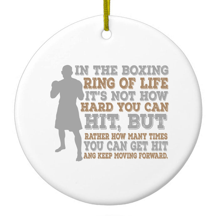 Boxing Life How Many Times You Keep Moving Ceramic Ornament
