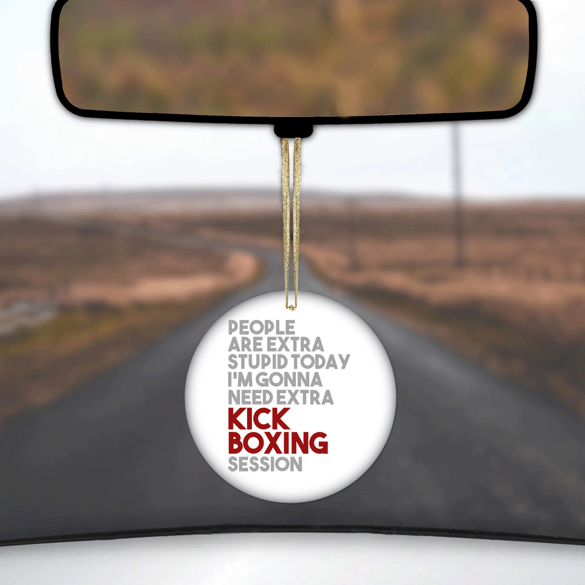 People Are Stupid Need Extra Kick Boxing Ceramic Ornament, view 3