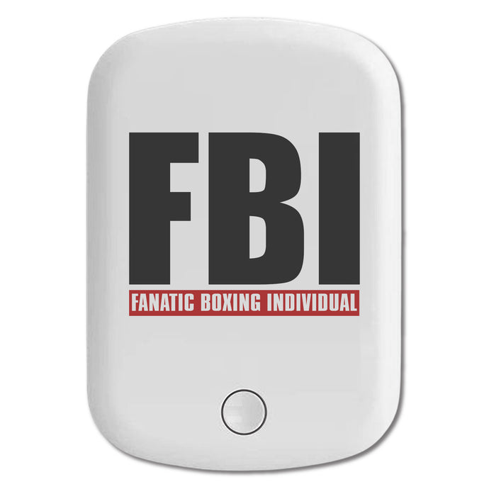 DistinctInk Magnetic Battery Pack, Wireless Portable Charger with USB-C Cable, Compatible with MagSafe iPhone 14 / 13 / 12 Series - FBI Fanatic Boxing Individual