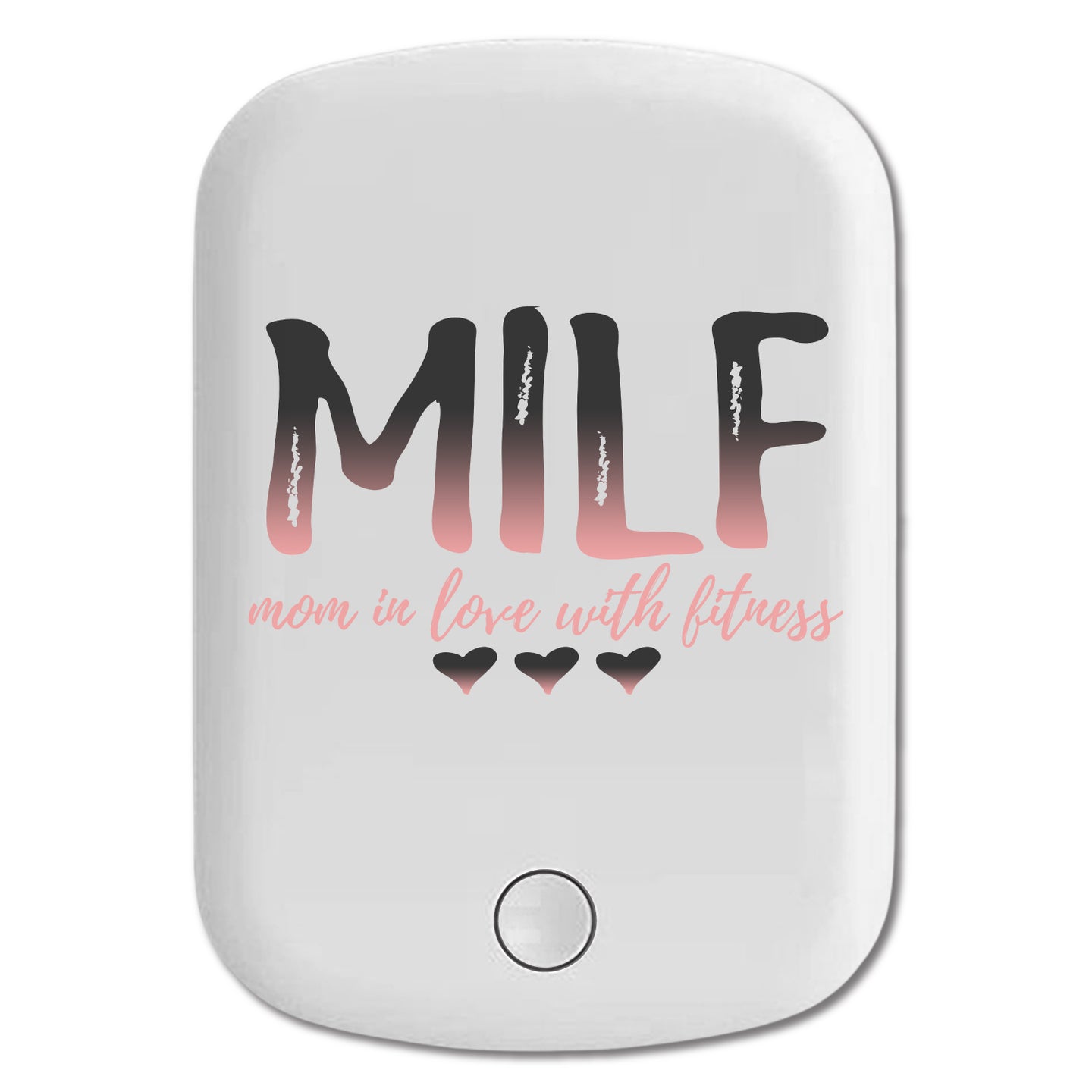 DistinctInk Magnetic Battery Pack, Wireless Portable Charger with USB-C Cable, Compatible with MagSafe iPhone 14 / 13 / 12 Series - MILF Mom in Love with Fitness