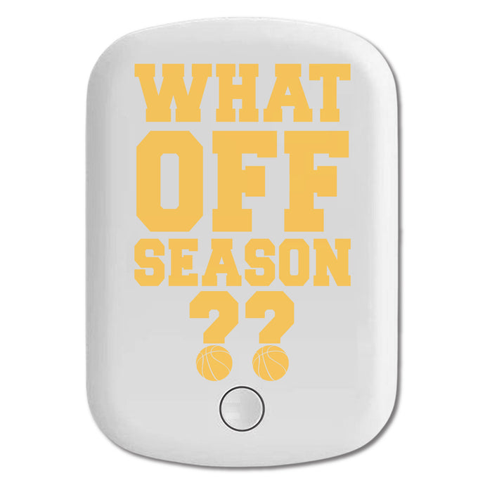 DistinctInk Magnetic Battery Pack, Wireless Portable Charger with USB-C Cable, Compatible with MagSafe iPhone 14 / 13 / 12 Series - What Off Season?  Basketball