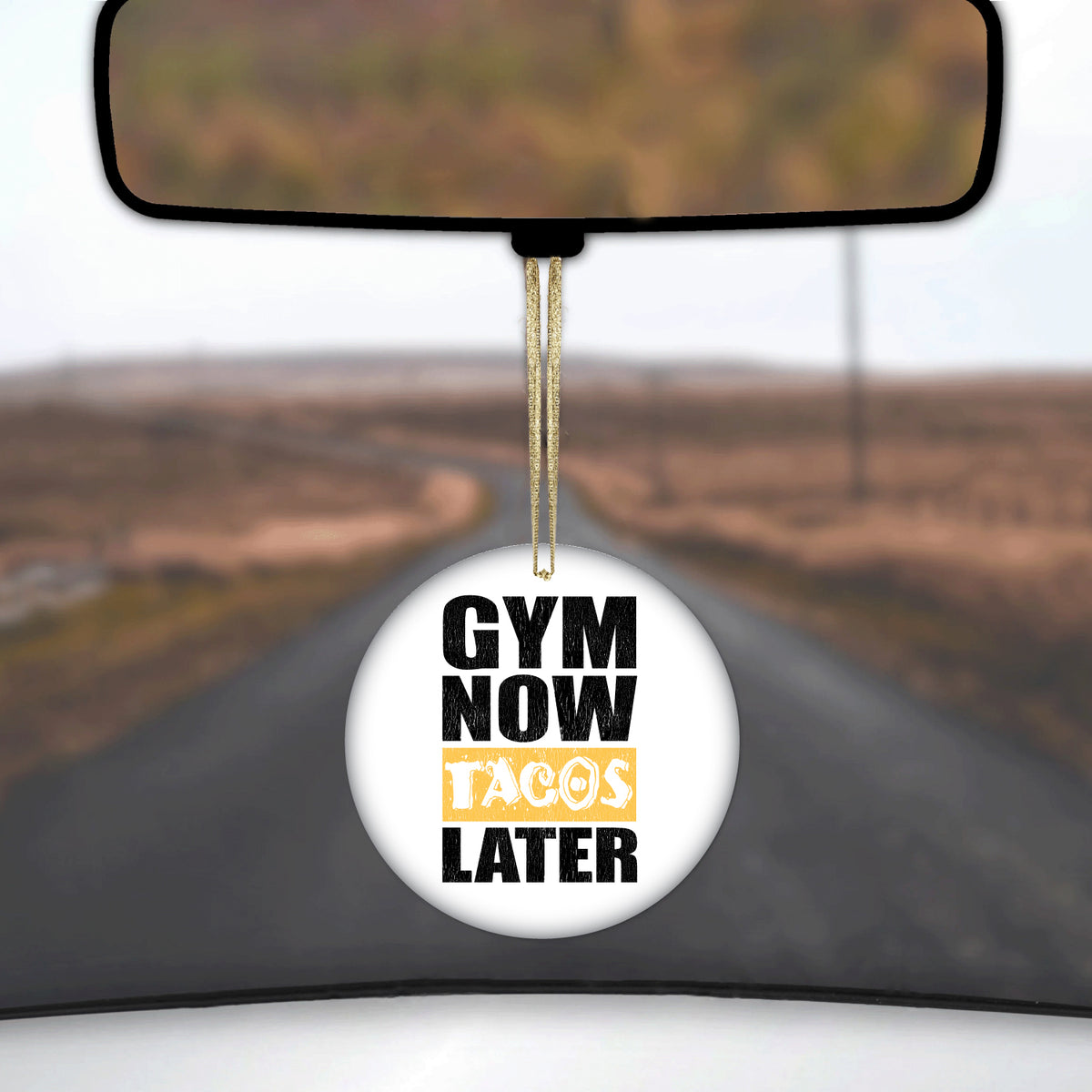 Gym Now Tacos Later Ceramic Ornament, view 3