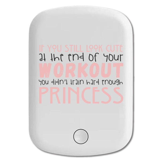 DistinctInk Magnetic Battery Pack, Wireless Portable Charger with USB-C Cable, Compatible with MagSafe iPhone 14 / 13 / 12 Series - Look Cute After Workout Didn't Train Princess