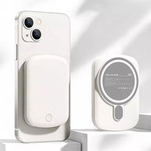 DistinctInk Magnetic Battery Pack, Wireless Portable Charger with USB-C Cable, Compatible with MagSafe iPhone 14 / 13 / 12 Series - Sci-Fi & Snacks