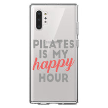 DistinctInk® Clear Shockproof Hybrid Case for Apple iPhone / Samsung Galaxy / Google Pixel - Pilates is My Happy Hour