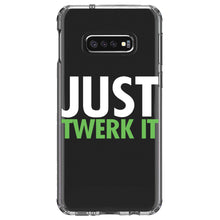 DistinctInk® Clear Shockproof Hybrid Case for Apple iPhone / Samsung Galaxy / Google Pixel - Just Twerk It