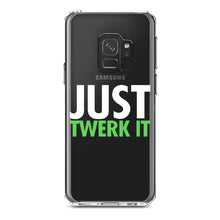 DistinctInk® Clear Shockproof Hybrid Case for Apple iPhone / Samsung Galaxy / Google Pixel - Just Twerk It