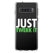 DistinctInk® Clear Shockproof Hybrid Case for Apple iPhone / Samsung Galaxy / Google Pixel - Just Twerk It