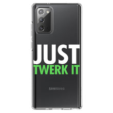 DistinctInk® Clear Shockproof Hybrid Case for Apple iPhone / Samsung Galaxy / Google Pixel - Just Twerk It