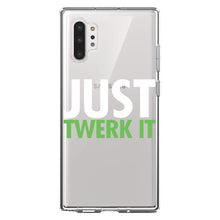 DistinctInk® Clear Shockproof Hybrid Case for Apple iPhone / Samsung Galaxy / Google Pixel - Just Twerk It