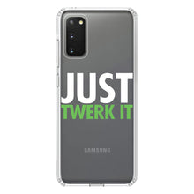 DistinctInk® Clear Shockproof Hybrid Case for Apple iPhone / Samsung Galaxy / Google Pixel - Just Twerk It
