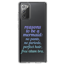 DistinctInk® Clear Shockproof Hybrid Case for Apple iPhone / Samsung Galaxy / Google Pixel - Reasons to be a Mermaid No Pants No Periods