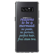 DistinctInk® Clear Shockproof Hybrid Case for Apple iPhone / Samsung Galaxy / Google Pixel - Reasons to be a Mermaid No Pants No Periods
