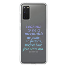 DistinctInk® Clear Shockproof Hybrid Case for Apple iPhone / Samsung Galaxy / Google Pixel - Reasons to be a Mermaid No Pants No Periods