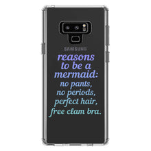 DistinctInk® Clear Shockproof Hybrid Case for Apple iPhone / Samsung Galaxy / Google Pixel - Reasons to be a Mermaid No Pants No Periods
