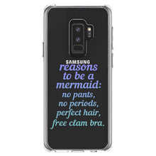 DistinctInk® Clear Shockproof Hybrid Case for Apple iPhone / Samsung Galaxy / Google Pixel - Reasons to be a Mermaid No Pants No Periods