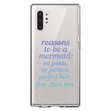 DistinctInk® Clear Shockproof Hybrid Case for Apple iPhone / Samsung Galaxy / Google Pixel - Reasons to be a Mermaid No Pants No Periods