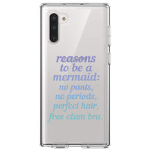 DistinctInk® Clear Shockproof Hybrid Case for Apple iPhone / Samsung Galaxy / Google Pixel - Reasons to be a Mermaid No Pants No Periods