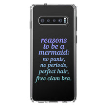 DistinctInk® Clear Shockproof Hybrid Case for Apple iPhone / Samsung Galaxy / Google Pixel - Reasons to be a Mermaid No Pants No Periods