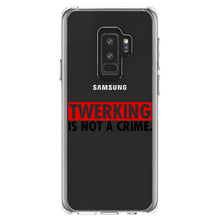 DistinctInk® Clear Shockproof Hybrid Case for Apple iPhone / Samsung Galaxy / Google Pixel - Twerking is Not a Crime