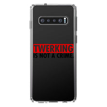DistinctInk® Clear Shockproof Hybrid Case for Apple iPhone / Samsung Galaxy / Google Pixel - Twerking is Not a Crime