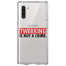 DistinctInk® Clear Shockproof Hybrid Case for Apple iPhone / Samsung Galaxy / Google Pixel - Twerking is Not a Crime