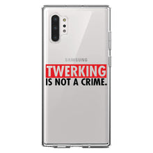 DistinctInk® Clear Shockproof Hybrid Case for Apple iPhone / Samsung Galaxy / Google Pixel - Twerking is Not a Crime