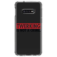 DistinctInk® Clear Shockproof Hybrid Case for Apple iPhone / Samsung Galaxy / Google Pixel - Twerking is Not a Crime
