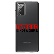 DistinctInk® Clear Shockproof Hybrid Case for Apple iPhone / Samsung Galaxy / Google Pixel - Twerking is Not a Crime