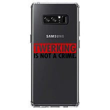DistinctInk® Clear Shockproof Hybrid Case for Apple iPhone / Samsung Galaxy / Google Pixel - Twerking is Not a Crime