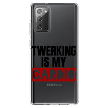 DistinctInk® Clear Shockproof Hybrid Case for Apple iPhone / Samsung Galaxy / Google Pixel - Twerking is My Cardio