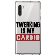 DistinctInk® Clear Shockproof Hybrid Case for Apple iPhone / Samsung Galaxy / Google Pixel - Twerking is My Cardio