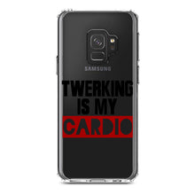 DistinctInk® Clear Shockproof Hybrid Case for Apple iPhone / Samsung Galaxy / Google Pixel - Twerking is My Cardio