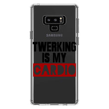 DistinctInk® Clear Shockproof Hybrid Case for Apple iPhone / Samsung Galaxy / Google Pixel - Twerking is My Cardio