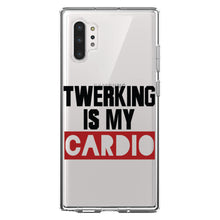 DistinctInk® Clear Shockproof Hybrid Case for Apple iPhone / Samsung Galaxy / Google Pixel - Twerking is My Cardio