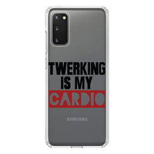 DistinctInk® Clear Shockproof Hybrid Case for Apple iPhone / Samsung Galaxy / Google Pixel - Twerking is My Cardio